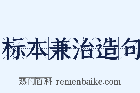 标本兼治造句是什么意思的图片